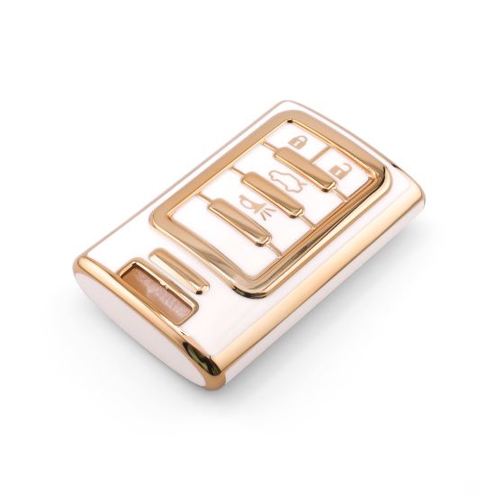 New Aftermarket Nano High Quality Cover For Cadillac Remote Key 4 Button White Color CDLC-C11J4 | Emirates Keys