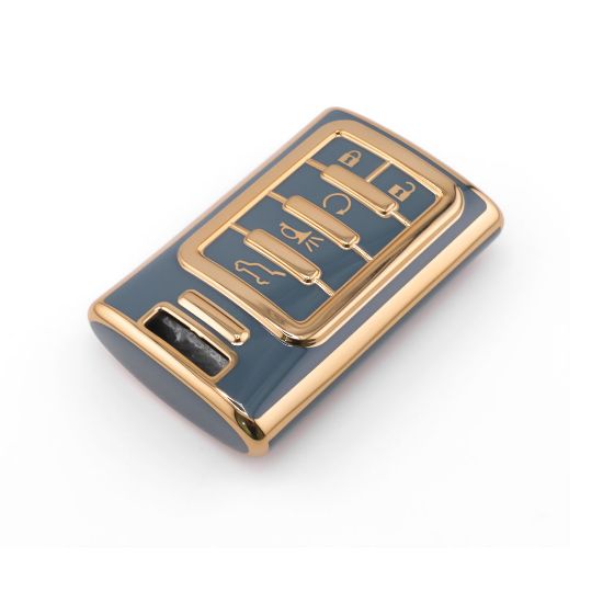 New Aftermarket Nano High Quality Cover For Cadillac Remote Key 5 Button Gray Color CDLC-C11J5A | Emirates Keys