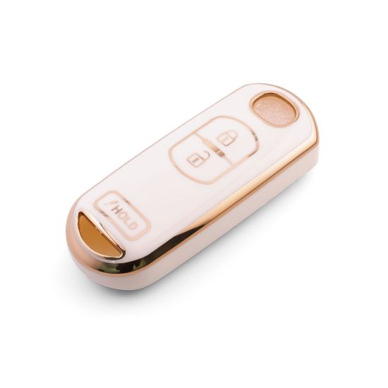 New Aftermarket Nano High Quality Cover For Mazda Remote Key 3 Button White Color MZD-A11J3B | Emirates Keys