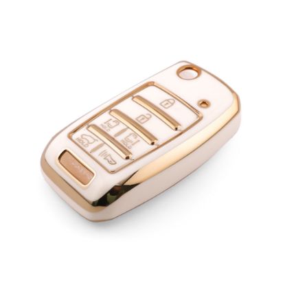 New Aftermarket Nano High Quality Cover For Kia Remote Key 6 Button White Color KIA-O11J6 | Emirates Keys