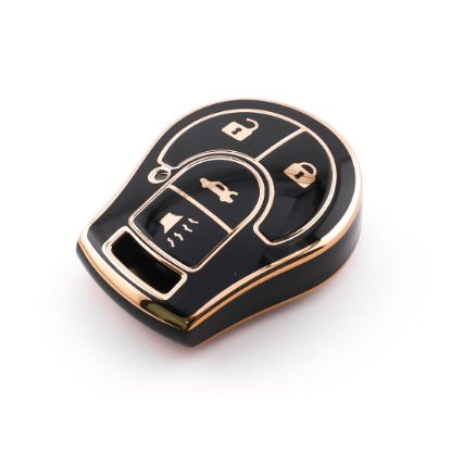 New Aftermarket Nano High Quality Cover For Nissan Remote Key 4 Button Black Color NS-D11J4B | Emirates Keys