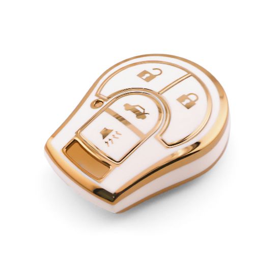 New Aftermarket Nano High Quality Cover For Nissan Remote Key 4 Button White Color NS-D11J4B | Emirates Keys