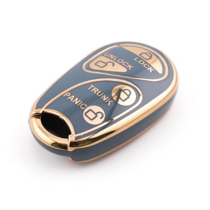 New Aftermarket Nano High Quality Cover For Nissan Remote Key 4 Button Gray Color NS-E11J4 | Emirates Keys