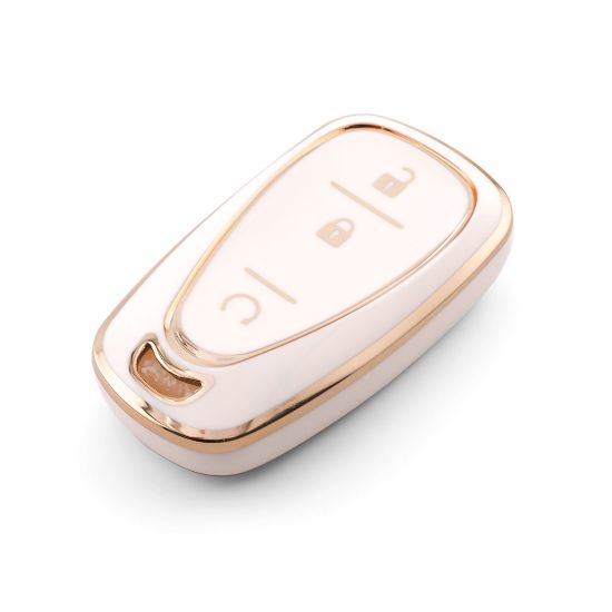 New Aftermarket Nano High Quality Cover For Chevrolet Remote Key 3 Button White Color CRL-B11J3A | Emirates Keys