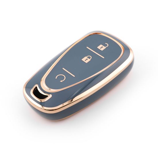 New Aftermarket Nano High Quality Cover For Chevrolet Remote Key 3 Button Gray Color CRL-B11J3A | Emirates Keys