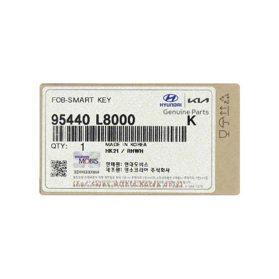 New Kia K8 2022 Genuine / OEM Smart Remote Key 4+1 Buttons 433MHz OEM Part Number: 95440-L8000 | Emirates Keys