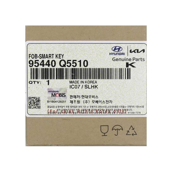 New Kia Seltos 2022 Genuine / OEM Smart Remote Key 4+1 Buttons 433MHz OEM Part Number: 95440-Q5510  | Emirates Keys