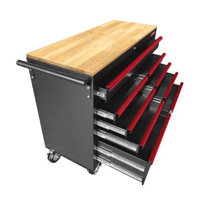 New GATmatic GEC905 Wood Worktop Tool Cabinet With Heavy-duty Casters Is Made From Strong Steel Which Is Covered By Powder Coating Finish | Emirates Keys