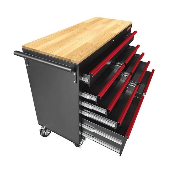 New GATmatic GEC905 Wood Worktop Tool Cabinet With Heavy-duty Casters Is Made From Strong Steel Which Is Covered By Powder Coating Finish | Emirates Keys