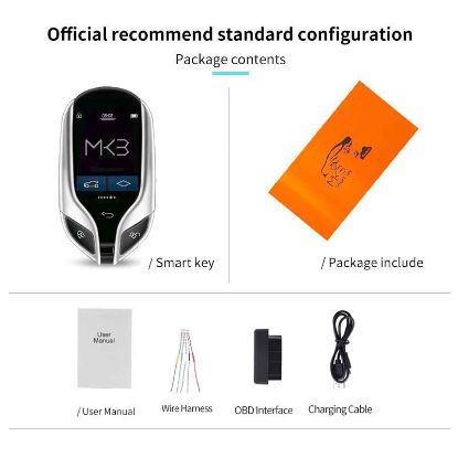 LCD EN960 Universal Modified Smart Key PKE System For All Keyless Car Maserati Style Silver Color | Emirates Keys