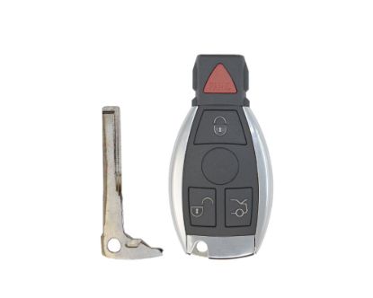 New Mercedes FBS4 Smart Remote Key PCB 3+1 Button 315MHz with Aftermarket Shell Ready to Program