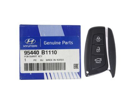 NEW Hyundai Genesis 2016-2017 Genuine Smart Key Remote 3 Buttons 433MHz HITAG 3 Transponder 95440-B1110 / FCCID: SVI-DHFGEO3 | Emirates Keys