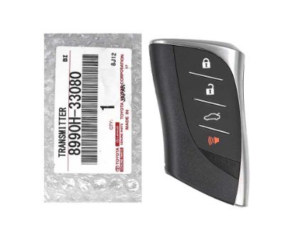 Brand New Lexus ES350 2019-2021 Genuine/OEM Smart Remote Key 4 Buttons 433MHz 8990H-33080 / 8990H-33081 Compatible Part Number: 8990H-33420 | Emirates Keys