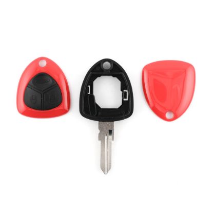 New Aftermarket Ferrari Non-Flip Remote Key Shell 3 Buttons Normal Blade Red Color High Quality Best Price | Emirates Keys