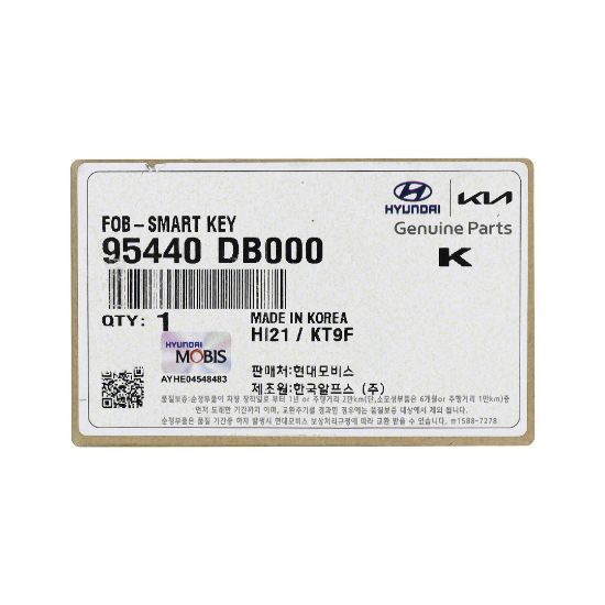 New KIA Niro 2021 Genuine / OEM Smart Remote Key 3+1 Buttons 433MHz OEM Part Number: 95440-DB000 | Emirates Keys