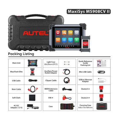 New 2024 Autel MaxiSYS MS908CV II OBD2 Heavy Duty Commercial Vehicle Diagnostics & Service Tablet | Emirates Keys