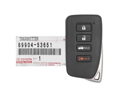 Brand New Lexus IS 2014-2018 Genuine/OEM Smart Key 4 Buttons 315MHz 89904-53651 8990453651 / FCCID: HYQ14FBA | Emirates Keys