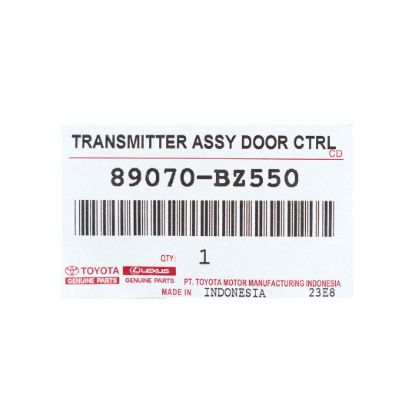 New Toyota Yaris 2023 Genuine / OEM Remote Key 3 Buttons 433MHz OEM Part Number: 89070-BZ550 / 89070-BZ551 | Emirates Keys