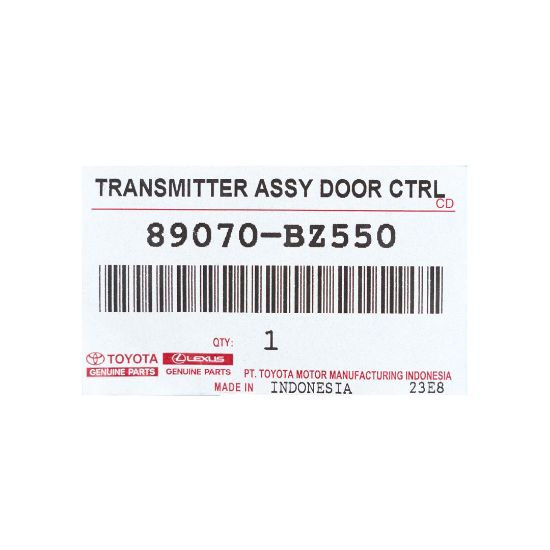 New Toyota Yaris 2023 Genuine / OEM Remote Key 3 Buttons 433MHz OEM Part Number: 89070-BZ550 / 89070-BZ551 | Emirates Keys