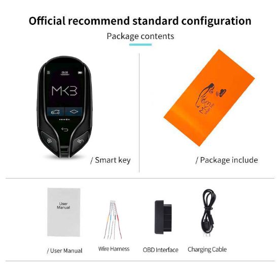 LCD EN960 Universal Modified Smart Key PKE System For All Keyless Car Maserati Black Silver Color | Emirates Keys