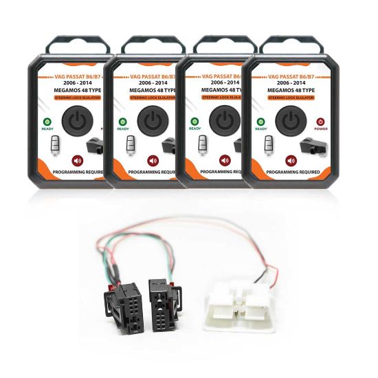 volkswagen-passat-for-b6-b7-megamos-48-type-steering-lock-emulator-4-pcs-connection-adapter-bundle