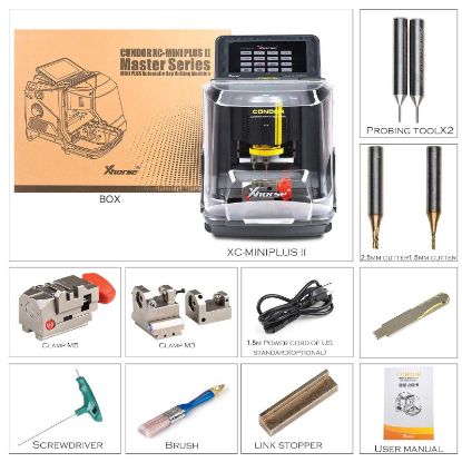 New-Xhorse-Condor-XC-MINI-Plus-II-Key-Cutting-Machine-Support-Car-Motorbike-House-Keys-with-M3-and-M5-Clamps---Emirates-Keys