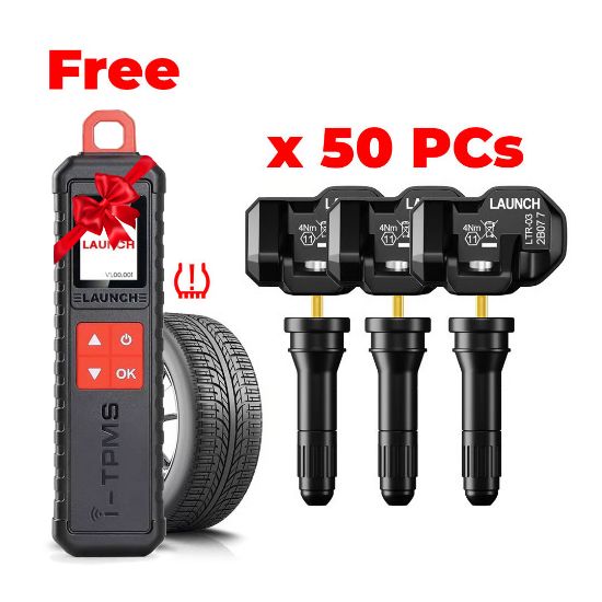 New-Bundle-50-Pcs-Launch-TPMS-Sensor-Rubber-LTR-03-RF-Sensor-315MHz-&-433MHz-2-in-1--Tire-Pressure--+-Launch-X-431-TSGUN-TPMS-WAND-Tire-Pressure-Detector-Activate-For-Free---Emirates-Keys